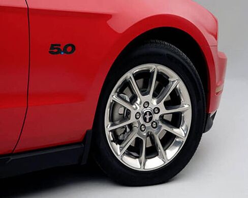 مجموعة الزوج 5.0 لتر Fender Fender Emblem Badge يمين الجانب الأيسر الخلفي لوحة الجذع لوحة 2011-2014 Mustang GT (Gloss Black Red) in Kuwait
