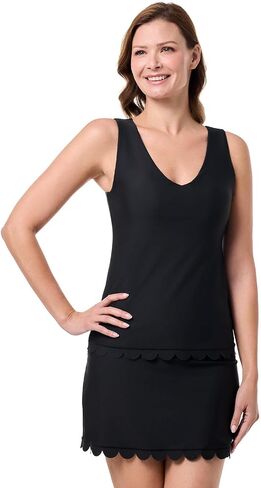 Coolibar UPF 50+ Women's Acropora Scallop Swim Tank - Sun Protective in Kuwait