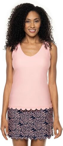 Coolibar UPF 50+ Women's Acropora Scallop Swim Tank - Sun Protective in Kuwait