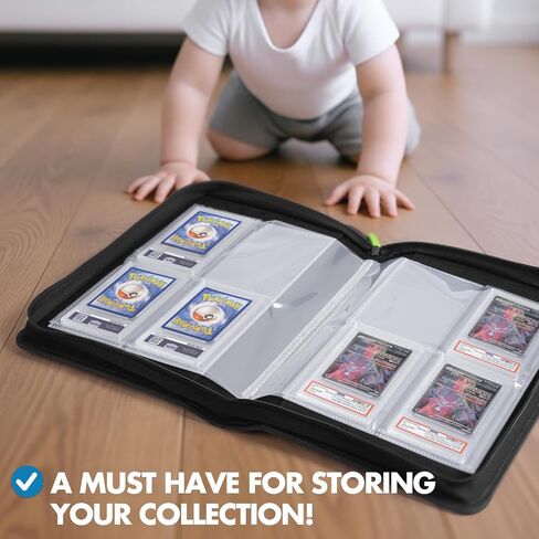 FunGuys Graded Card Binder, 60 PSA Slab Holder, 6 Pocket Graded Card Storage, Slab Binder, PSA Card Graded Display Case Album, Zipper Binder, Card Collection Binder, MTG Card Binder in Kuwait