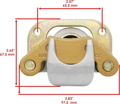 Caltric Front Left Right Brake Caliper with Pad Compatible with Polaris Magnum 325 4X4 2000 in Saudi Arabia
