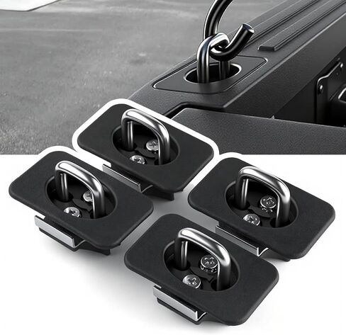4pcs Tie Down Down Mancors Fit for 2015-2024 2025 Ford F-150 2017-2024 2025 Ford F250 F350 Super Duty & Ford Raptor Truck Bed Tie Downloy لاستبدال السيارات لملحقات Automotive Tie Downs in Kuwait