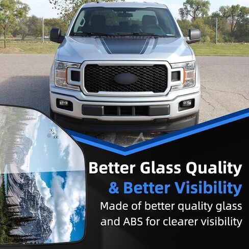استبدال المرآة الجانبية للسائق لفورد F150 2015-2020 ، F250 2017-2022 ، F350 2017-2019-زجاج المرآة اليسرى ، مرايا الرؤية الخلفية مع بقعة مدفأة وعمى الطاقة in Kuwait
