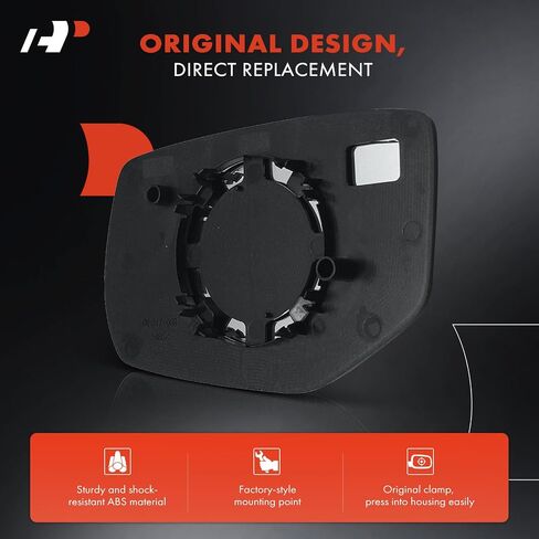 A-Premium Right Passenger Side Non-Heated Mirror Glass with Backing Plate - Compatible with Honda Accord 2013 2014 2015 2016 2017 - Exterior Side View Convex Mirror in Saudi Arabia