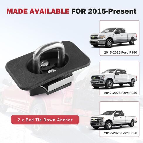 4pcs Tie Down Down Mancors Fit for 2015-2024 2025 Ford F-150 2017-2024 2025 Ford F250 F350 Super Duty & Ford Raptor Truck Bed Tie Downloy لاستبدال السيارات لملحقات Automotive Tie Downs in Kuwait