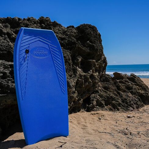 Body Boards, 33"-43" Bodyboard for Beach with Wrist Leash, Solid PE/EVA Closed-Cell Waterproof Foam, Surfing for Kids and Adults in Saudi Arabia