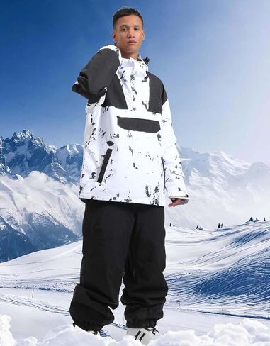 Mens Snowboard Jacket Ski Pullover Coat Warm Waterproof Windproof Men Snowboarding Jacket Winter Sports in Saudi Arabia