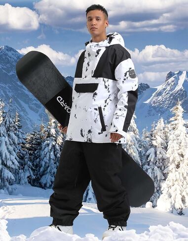 Mens Snowboard Jacket Ski Pullover Coat Warm Waterproof Windproof Men Snowboarding Jacket Winter Sports in Saudi Arabia