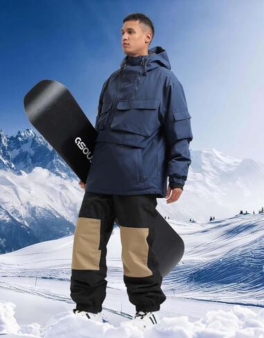 Mens Snowboard Jacket Ski Pullover Coat Warm Waterproof Windproof Men Snowboarding Jacket Winter Sports in Saudi Arabia