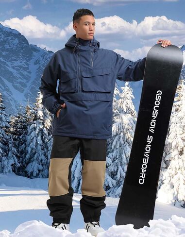 Mens Snowboard Jacket Ski Pullover Coat Warm Waterproof Windproof Men Snowboarding Jacket Winter Sports in Saudi Arabia