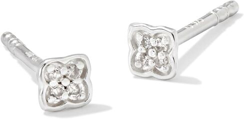 Kendra Scott Tiny Dira White Diamond Stud أقراط in Saudi Arabia