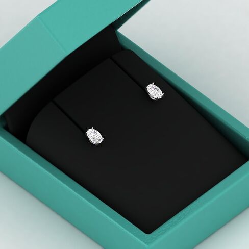 أقراط مسمار Moissanite ، 0.5CT-2CT D Color VVS1 Clarity Moissanite 14K Gold Plated 925 Sterling Silver Moissanite أقراط للنساء in Kuwait