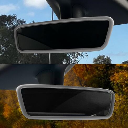 Rearview Mirror Edge Protector Trim Frame Compatible with Tesla Model 3 Y X S 2025 2024 2023 2022 2021 2020 Interior Rear View Decorations Cover Decor Strip Accessories (Pink) in Kuwait