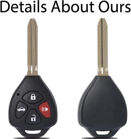 MechanMagic Key Fob Shell Case Compatible with Toyota Camry Corolla Venza Avalon 2007 2008 2009 2010 2011 2012 2013 Keyless Entry Remote Control Key Pad Cover HYQ12BBY GQ4-29T in Saudi Arabia