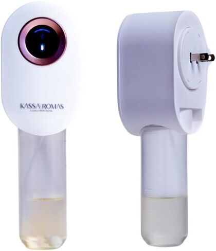 S910 Smart Scent Diffuser - Modern Design, Shiny Acrylic Material, LED Light, Cold Air Diffusion, Bluetooth App Controlled, Touch Screen (White with Rose Gold Ring) in Saudi Arabia