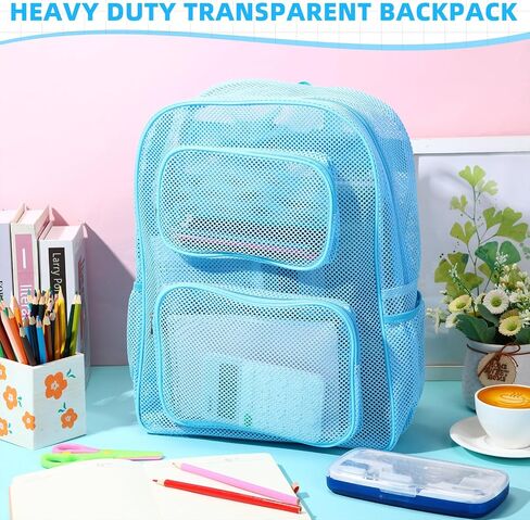 12 Pcs Mesh Backpacks Bulk 17 Inch Heavy Duty School Backpacks for Sports Travel Donation Charities(Black) in Saudi Arabia