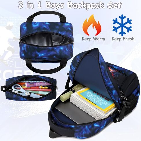 حقيبة الظهر Meisohua للأولاد المدارس 3pcs حقائب الظهر مع حقيبة كتب Box Box Kids for Boy خفيفة الوزن يوم الوهمية للأولاد في سن المراهقة in Kuwait