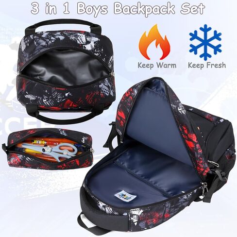 حقيبة الظهر Meisohua للأولاد المدارس 3pcs حقائب الظهر مع حقيبة كتب Box Box Kids for Boy خفيفة الوزن يوم الوهمية للأولاد في سن المراهقة in Kuwait