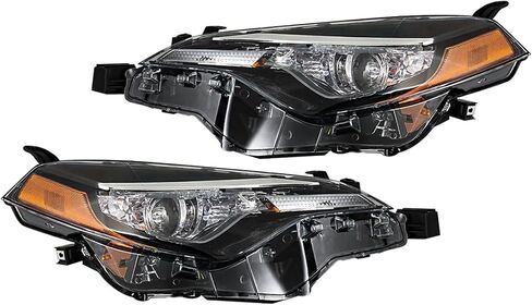 2PCS Driver and Passenger Side Headlamp Assembly Replacement for Toyota Corolla L/LE/LE Eco 2017-2019 Headlights in Saudi Arabia