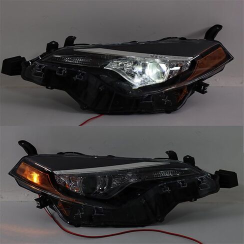 2PCS Driver and Passenger Side Headlamp Assembly Replacement for Toyota Corolla L/LE/LE Eco 2017-2019 Headlights in Saudi Arabia