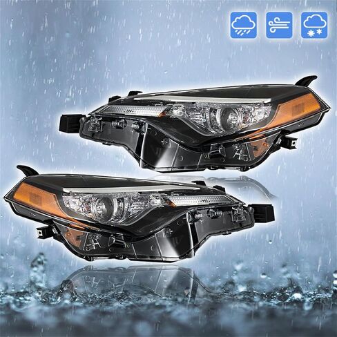 2PCS Driver and Passenger Side Headlamp Assembly Replacement for Toyota Corolla L/LE/LE Eco 2017-2019 Headlights in Saudi Arabia