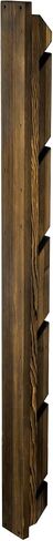 MyGift Modern Wall Mounted Rustic Burnt Solid Wood Skateboard Display Rack, Hanging Longboard Storage Organizer with Diagonal Cutout Slots, Holds 6 Boards in Saudi Arabia