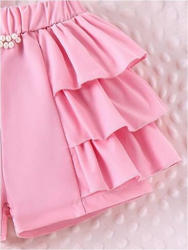WDIRARA TODDLER GIRL's 2 قطعة من قطعة BOWKNOT PEARL CROP TOP و STROSS SLITES CHELLED in Saudi Arabia