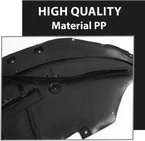Allgood Front Engine Splash Shield Black PP متوافق مع Ford Mustang EcoBoost GT Premium V6 2015-2017 FR3Z17626B ، FO1228144 in Kuwait