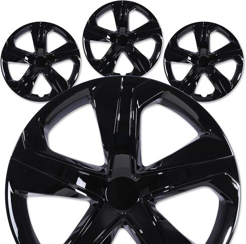 16 "HUBCAPS لعجلات 2016-2024 Honda Civic Steel عجلات-مجموعة من 4 ، التصميم المفاجئ ، أغطية حافة عجلة ورنيش أسود ، مواد ABS & PC ، ورنيش أسود مقاس 16 بوصة 4 عبوات in Saudi Arabia