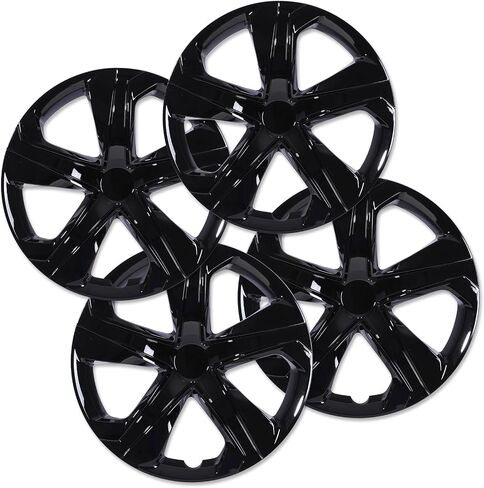 16 "HUBCAPS لعجلات 2016-2024 Honda Civic Steel عجلات-مجموعة من 4 ، التصميم المفاجئ ، أغطية حافة عجلة ورنيش أسود ، مواد ABS & PC ، ورنيش أسود مقاس 16 بوصة 4 عبوات in Saudi Arabia