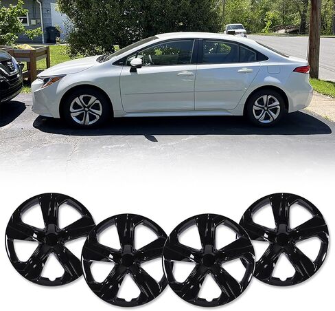16 "HUBCAPS لعجلات 2016-2024 Honda Civic Steel عجلات-مجموعة من 4 ، التصميم المفاجئ ، أغطية حافة عجلة ورنيش أسود ، مواد ABS & PC ، ورنيش أسود مقاس 16 بوصة 4 عبوات in Saudi Arabia