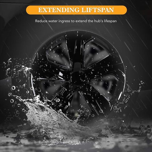 16 "HUBCAPS لعجلات 2016-2024 Honda Civic Steel عجلات-مجموعة من 4 ، التصميم المفاجئ ، أغطية حافة عجلة ورنيش أسود ، مواد ABS & PC ، ورنيش أسود مقاس 16 بوصة 4 عبوات in Saudi Arabia