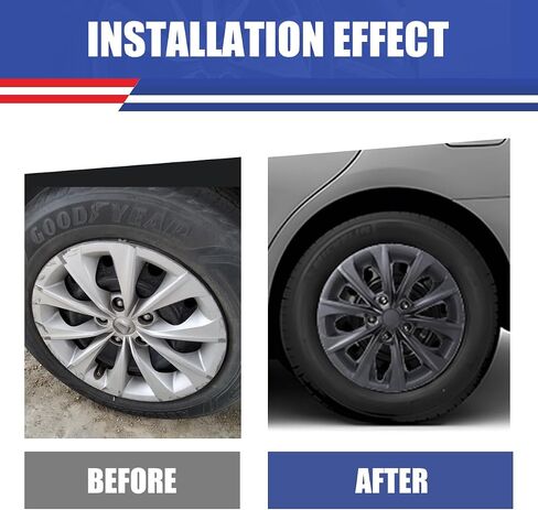Wolfx 16 Inch Hubcaps مجموعة من غطاء حافة من 4 عجلة لتويوتا كامري (شملت هجين) 2015-2017 (فقط مناسبة لمركز الصلب) استبدال غطاء محور عجلة PP ، (W5114 ، ورنيش) in Kuwait