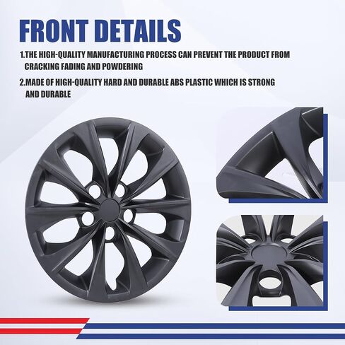 Wolfx 16 Inch Hubcaps مجموعة من غطاء حافة من 4 عجلة لتويوتا كامري (شملت هجين) 2015-2017 (فقط مناسبة لمركز الصلب) استبدال غطاء محور عجلة PP ، (W5114 ، ورنيش) in Kuwait