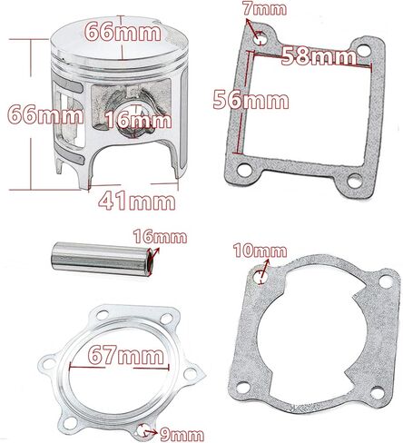 3JM-11601-00-00 2XJ-11631-01-97 Gasket Piston Rings Top End Rebuild Kit Fit for Yamaha Blaster 200 YFS200 1988 1989 1990 1991 1992 1993 1994 1995 1996 – 1999 2000 2001 2002 2003 2004 2005 2006 in Saudi Arabia