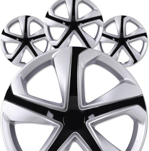 16" Hubcaps for 2016-2024 Honda Civic Steel Wheels - Set of 4, Snap-on Design, Black Lacquer Wheel Rim Covers, ABS&PC Material, 16-Inch Black Lacquer 4-Pack in Saudi Arabia