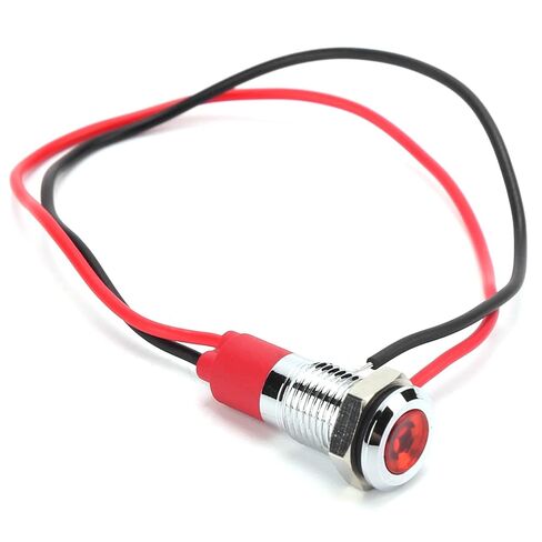 8 مم على مفتاح زر الضغط على إيقاف تشغيل تسخير الأسلاك وضوء مؤشر LED ، IP66 Marine Metal Switch for Boats Cars Truck in Kuwait