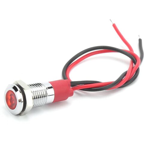 8 مم على مفتاح زر الضغط على إيقاف تشغيل تسخير الأسلاك وضوء مؤشر LED ، IP66 Marine Metal Switch for Boats Cars Truck in Kuwait