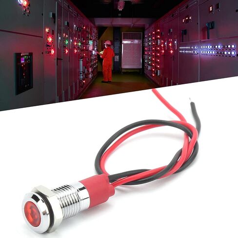 8 مم على مفتاح زر الضغط على إيقاف تشغيل تسخير الأسلاك وضوء مؤشر LED ، IP66 Marine Metal Switch for Boats Cars Truck in Kuwait