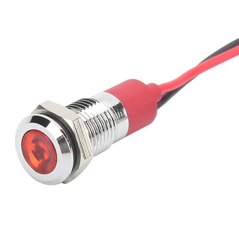 8 مم على مفتاح زر الضغط على إيقاف تشغيل تسخير الأسلاك وضوء مؤشر LED ، IP66 Marine Metal Switch for Boats Cars Truck in Kuwait