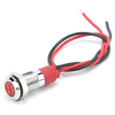 8 مم على مفتاح زر الضغط على إيقاف تشغيل تسخير الأسلاك وضوء مؤشر LED ، IP66 Marine Metal Switch for Boats Cars Truck in Kuwait