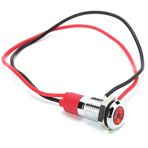 8 مم على مفتاح زر الضغط على إيقاف تشغيل تسخير الأسلاك وضوء مؤشر LED ، IP66 Marine Metal Switch for Boats Cars Truck in Kuwait