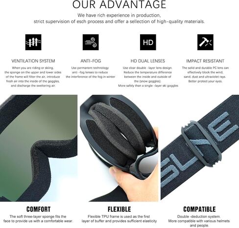 Dirt Bike ATV Goggles Motorcycle Gogglesfor Men Women Youth,UV400 Protection MX OTG Offroad Riding Racing Goggles in Kuwait