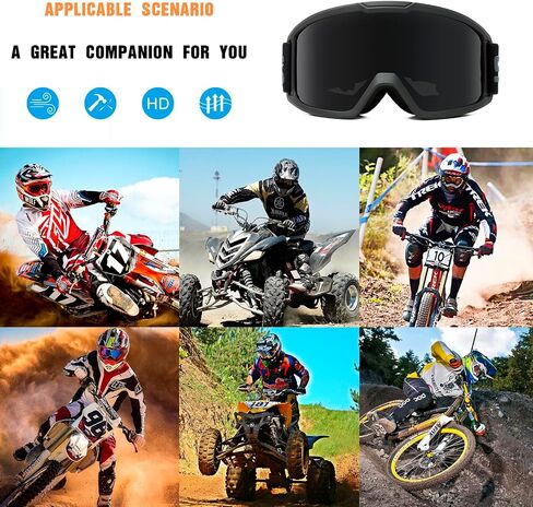 Dirt Bike ATV Goggles Motorcycle Gogglesfor Men Women Youth,UV400 Protection MX OTG Offroad Riding Racing Goggles in Kuwait