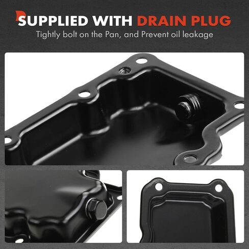 A-Premium Lower Engine Oil Pan Sump مع قابس التصريف متوافق مع Mercedes-Benz C300 W204 2018-2018 ، C350E W205 2016-2018 ، GLC300 X204 2016-2017 ، L4 2.0L in Saudi Arabia