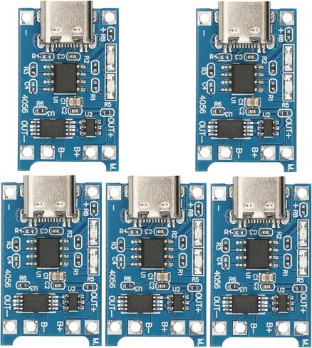 5 PCS TP4056 شحن الوحدة النمطية النوع-C USB 5V 1A 18650 وحدة شاحن بطارية الليثيوم مع لوحة شحن وظيفة الحماية in Saudi Arabia