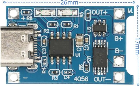 5 PCS TP4056 شحن الوحدة النمطية النوع-C USB 5V 1A 18650 وحدة شاحن بطارية الليثيوم مع لوحة شحن وظيفة الحماية in Saudi Arabia