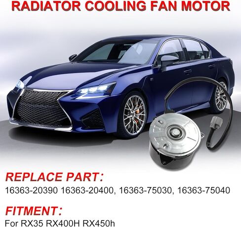 محرك مروحة تبريد الرادياتير 16363-75030 16363-20390 يناسب Highlander RX350 RX400H RX450H 3.5L REPALCE OE 16363-20400 16363-75040 in Saudi Arabia