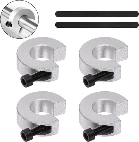 Linear Rail Limit Fixing Rings, 4pcs 20mm SBR20 Linear Rail Stop Collars Anti-Collision Block Stopper Aluminum Alloy Shaft Limit Fixing Rings CNC Parts Tool for 20mm Motion Shaft Guide (4 Pack) in Saudi Arabia