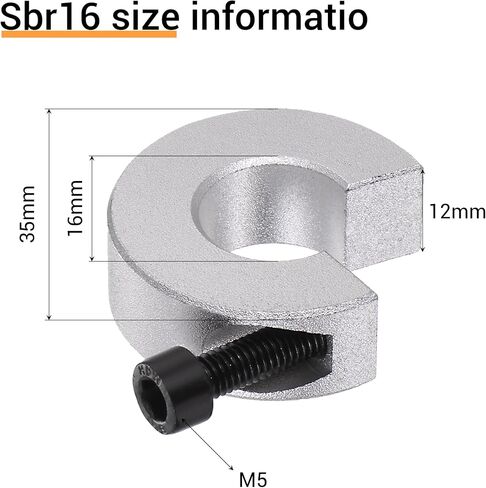 Linear Rail Limit Fixing Rings, 4pcs 20mm SBR20 Linear Rail Stop Collars Anti-Collision Block Stopper Aluminum Alloy Shaft Limit Fixing Rings CNC Parts Tool for 20mm Motion Shaft Guide (4 Pack) in Saudi Arabia